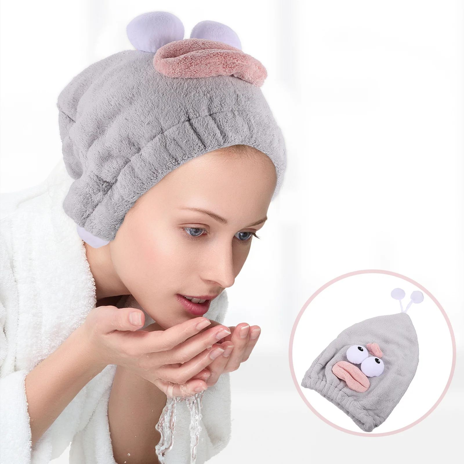 

1pc Hair Drying Hat Fast Drying Absorbent Towel Cap For Women Men Wrap Reusable Bathing Dry Hair Cap