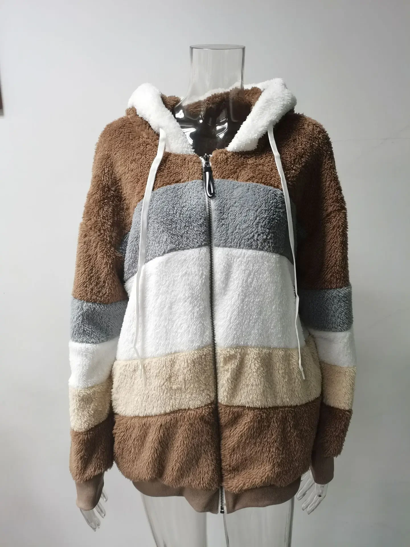Customizable 2025 New UZZDSS Winter Women Coat Fashion Casual Stitching Plaid Clothes Hooded Zipper Ladies Coat Women Jacket 6 Customizable 2025 New UZZDSS Winter Women Coat Fashion Casual Stitching Plaid Clothes Hooded Zipper Ladies Coat Women Jacket 6