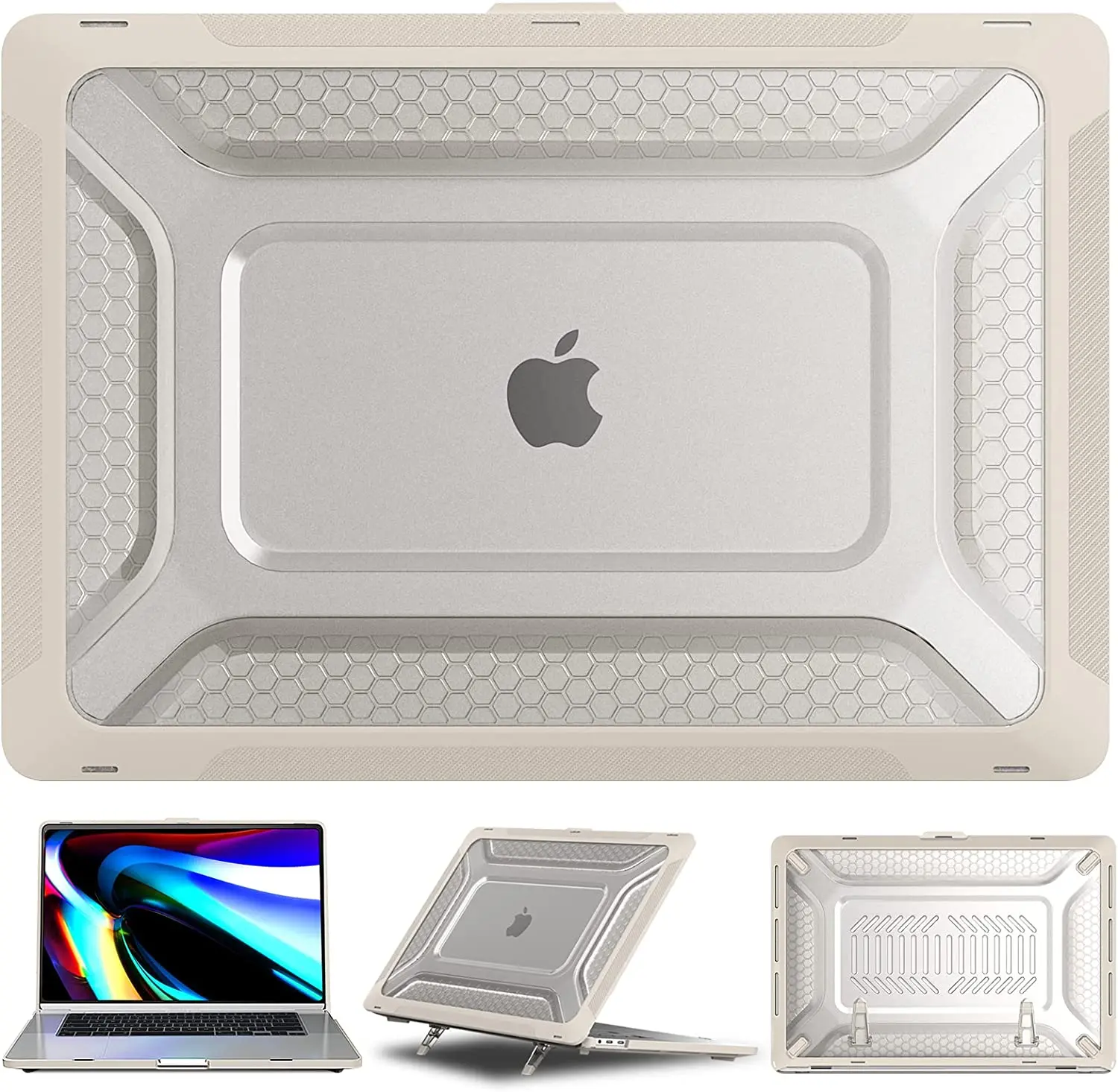 Heavy Duty Plastic Hard Shell Case Shockproof TPU Bumper Cover for MacBook Air 13 pro 16\