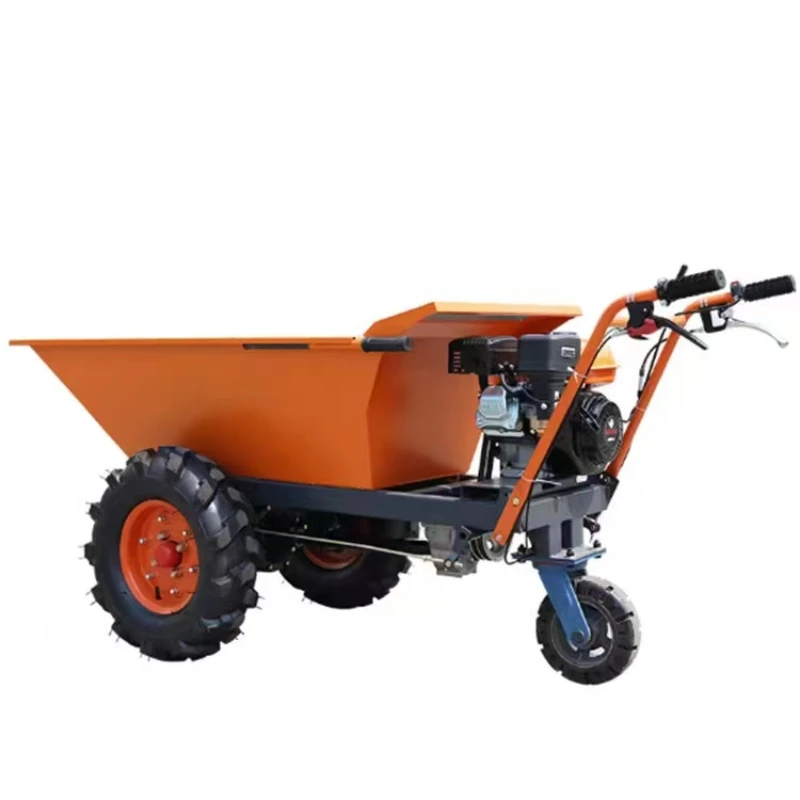 China Manufacturer Electric Three-Wheel Mini Hand Dumper 800 Kg Top Quality Handheld 3 Wheel Cargo Tricycle Gasoline Tricycle