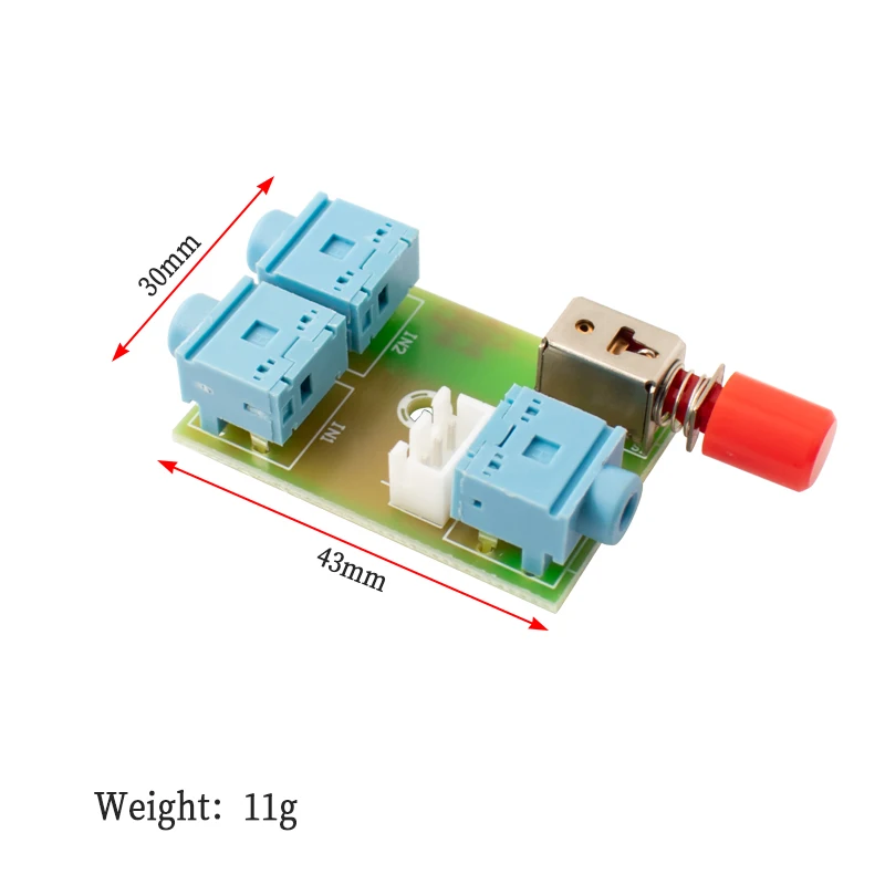 3.5 Audio 2 Ways into 1 Way Out Audio Switching Module Switch Board Audio Socket Switch Diy Electronic PCB Board XH-M371