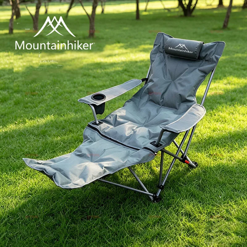 Mountainhiker Adjustable Folding Chair Outdoor Portable Cotton-Filled Lounger with Backrest for Camping picnic Autumn Winter Use