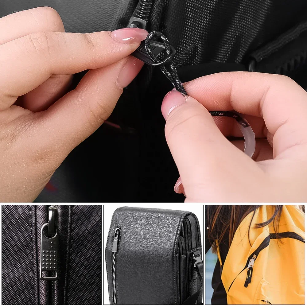 10/1Pcs Glow in The Dark Zipper Puller Head Anti-lost Luminous Zippers Backpack Pendant for Coat Rucksack Handbag Tent Puller