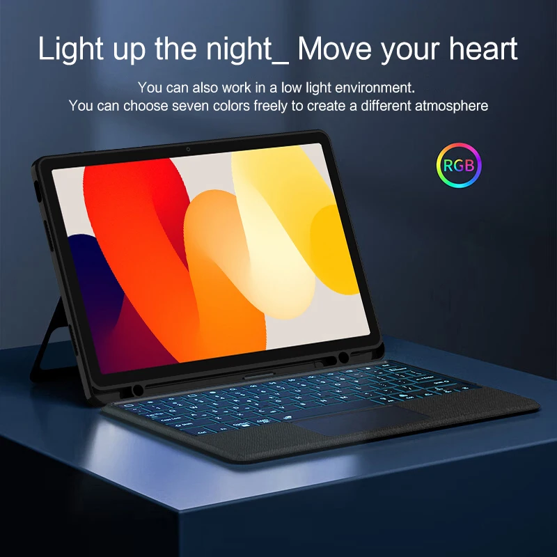 Magic Keyboard Case For Xiaomi Redmi Pad SE 2023 Tablet Redmi Red Mi Pad SE 11 Inch Smart Cover Spanish Portuguese Arabic