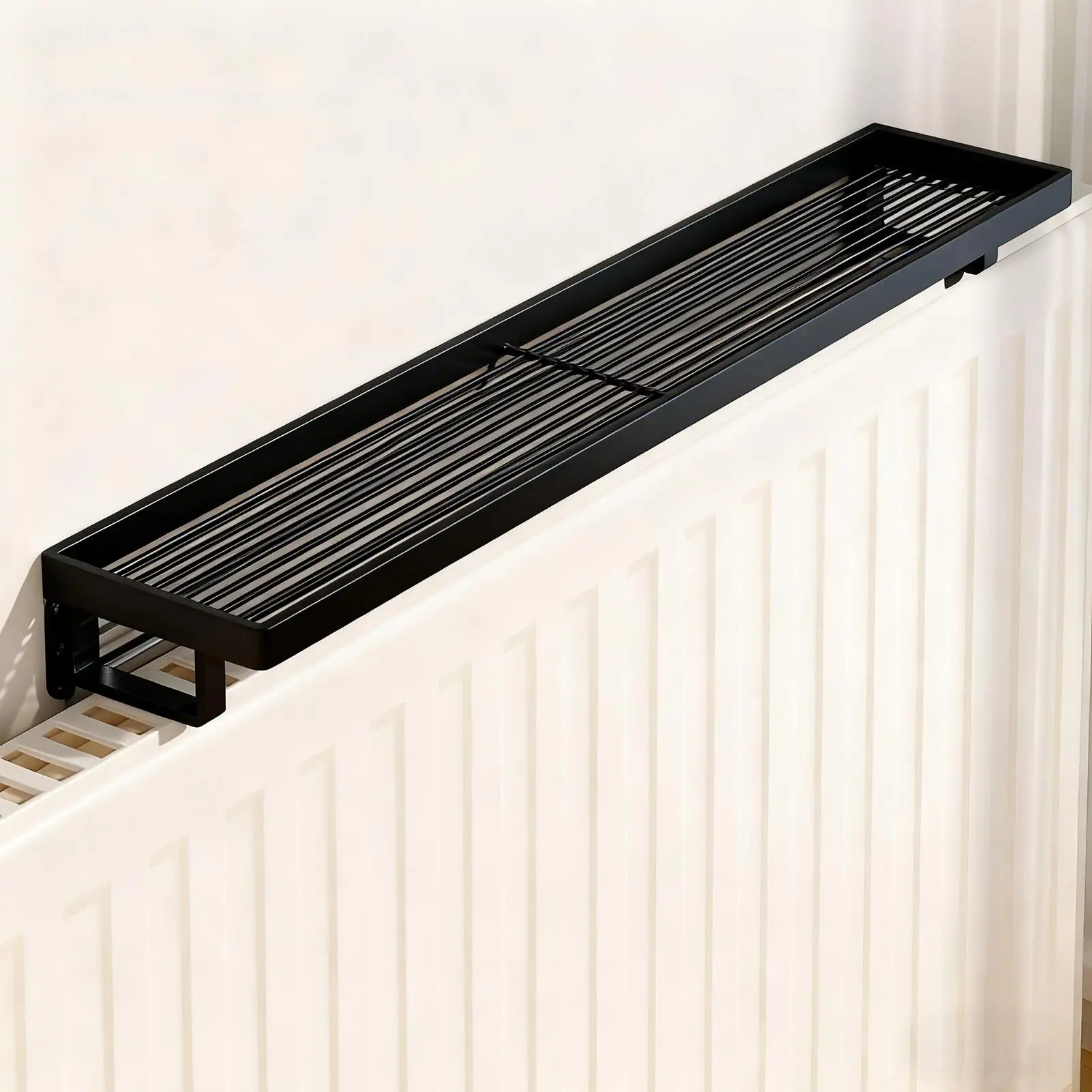 

Radiator Cover Shelf Iron Storage Rack No Drilling Heat-resistant Radiator Top Cover for Hotel Dorm Apartment Bedroom Living