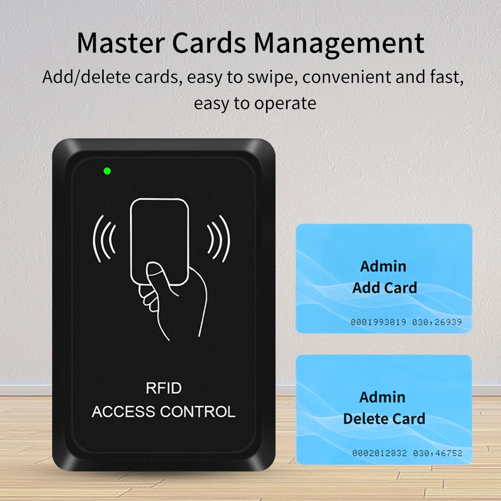 RFID Access Control Opener EM ID Card 125Khz Door Keypad Proximity Code Access Control Reader with Add&Del Master Card 1500 User
