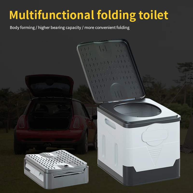 The New Car Outdoor Toilet Portable Deodorant Toilet Folding Toilet Toilet Curing Agent Emergency Camping SeIf-Driving