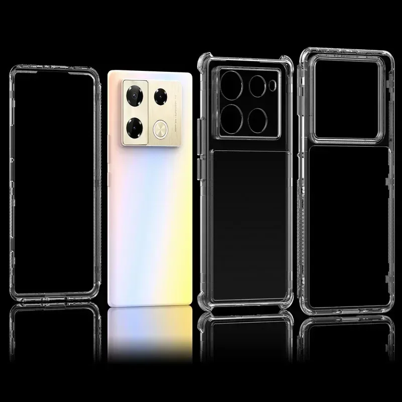 For Infinix Note 40 Pro Plus 5G Transparent Case Bumper Hybrid Back Cover For Infinix Note 40 Pro Case Note 40Pro+ Hot 50 Funda