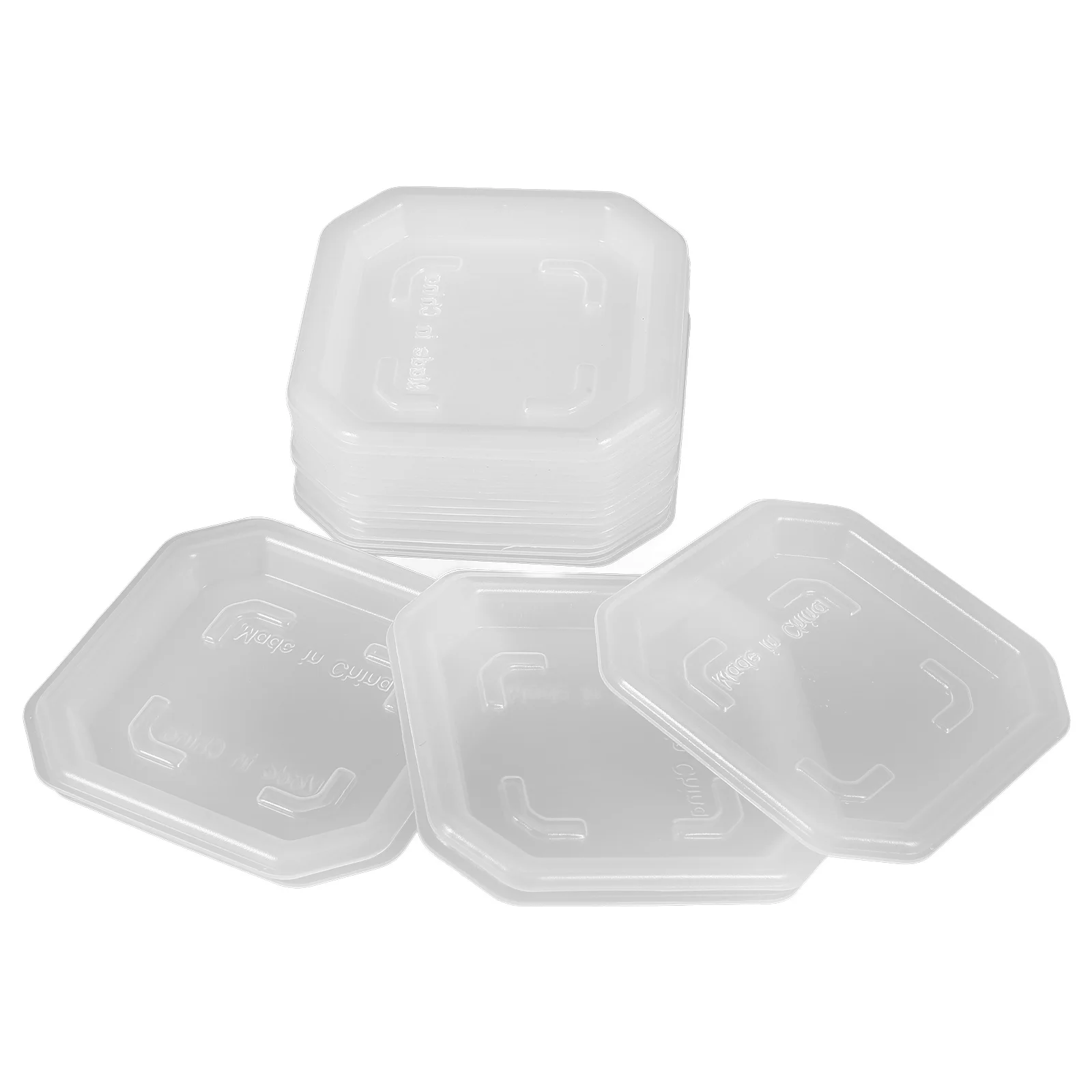 

50 Pcs Square Flower Pot Plant Drainage Tray Flowerpot Leakproof Trays Pp Garden Water Plate Pots Saucer
