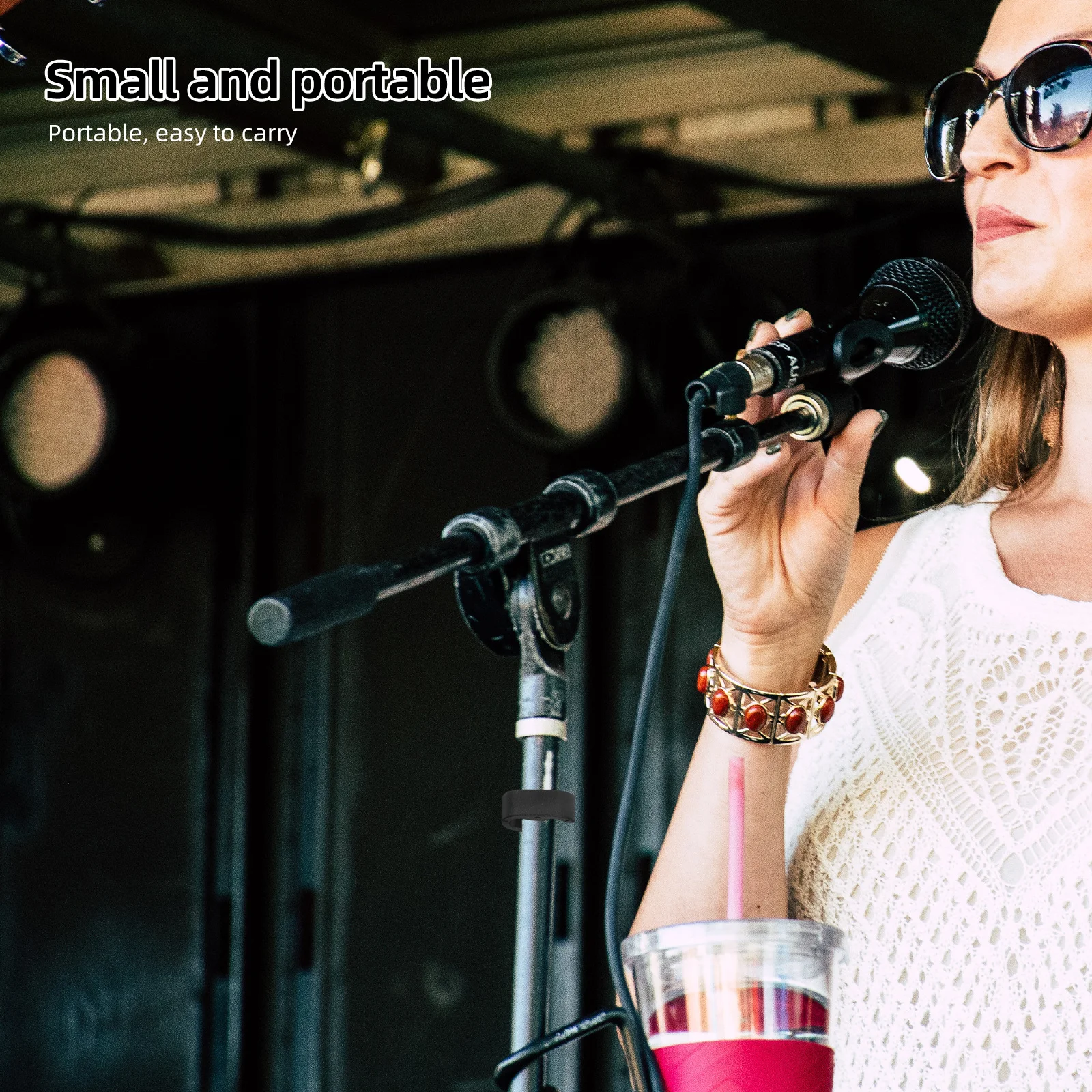 

10pcs Microphone Clips Plastic Mic Pole Mount Clips Cable Clamps For Studio Stage Home Use Cable Organizer Clamp