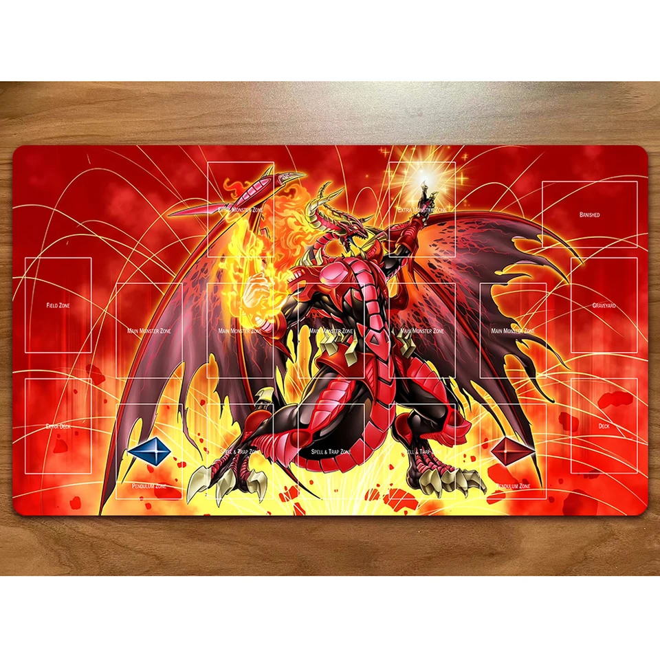 YuGiOh Playmat The Crimson King Card Pad YGO Mat TCG Yu-Gi-Oh Mat
