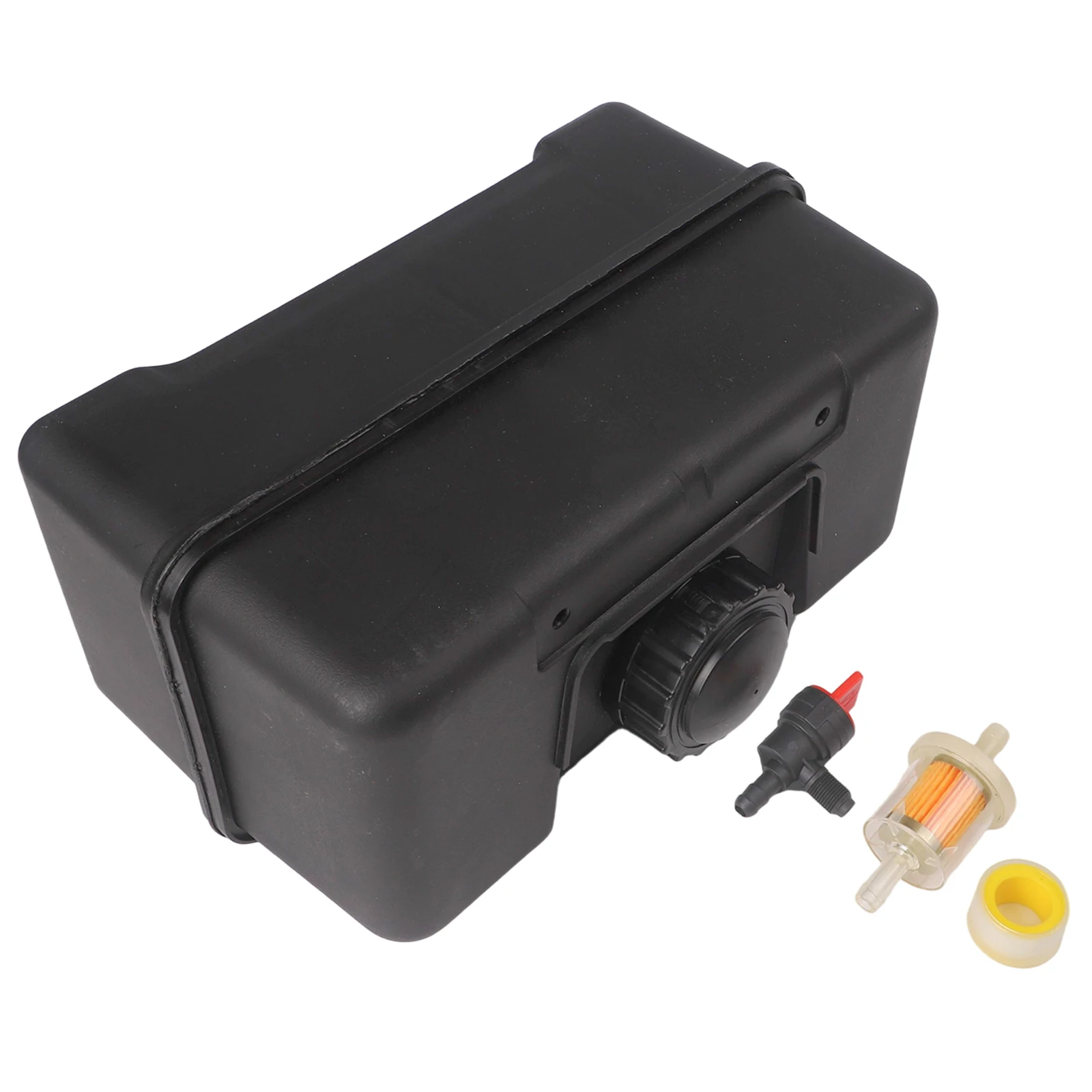 

Lawn Equipment Compatible 4 Quart Plastic Fuel Tank with Shut Off Valve for Easy Installation For Remote Mounting 691993