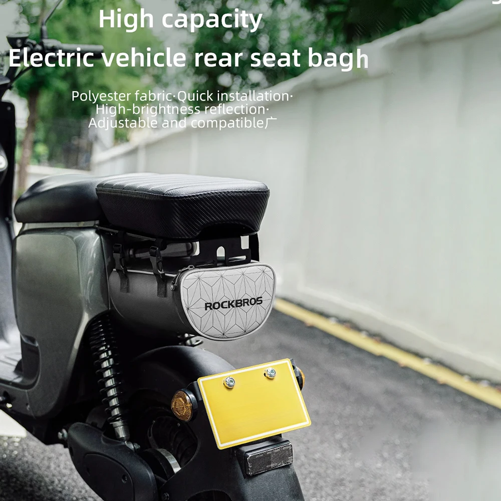 

Electric Bike Rear Seat Bag 4L Pouch Bag Chauffeur Bag, Backpack Bag, Bicycle Folding Bike, Shelf Storage Bag, Riding Equipment