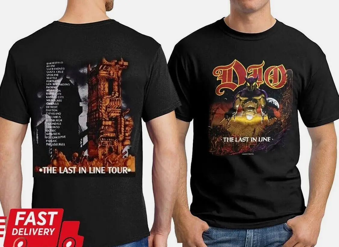 Tour Dio T-Shirt Line Last 80s Vintage 1984 Concert Band Vtg Tee Rock Gift fans