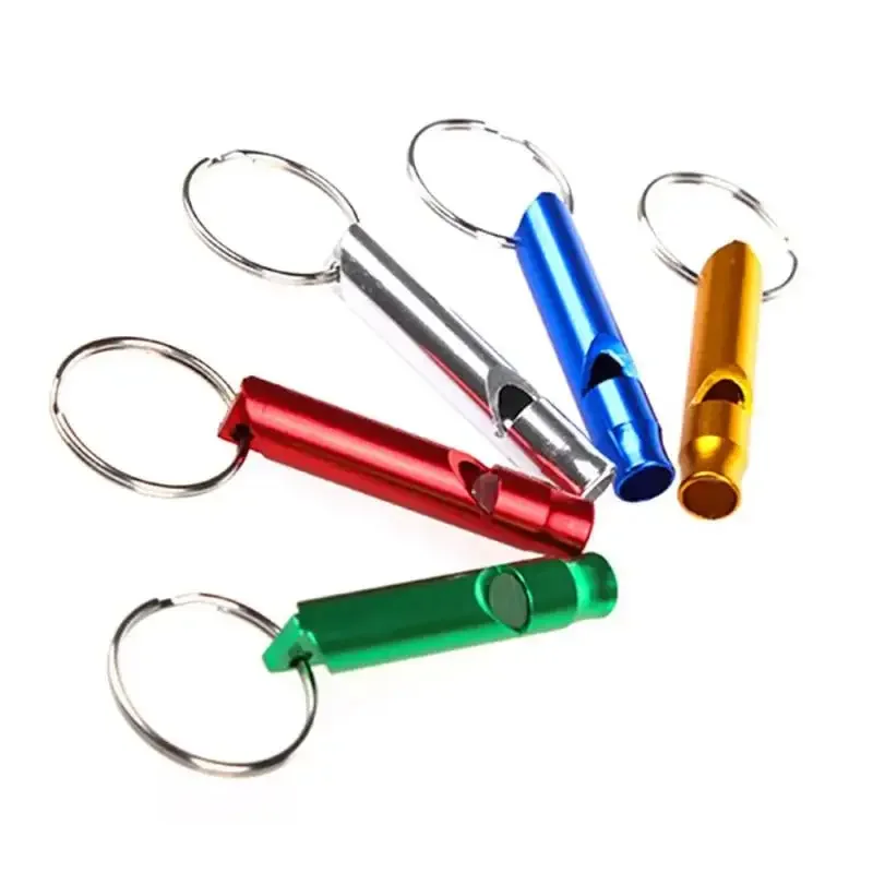 Multifunctional Aluminum Emergency Survival Whistle Portable Keychain Outdoor Tools Training Whistle Camping Hiking