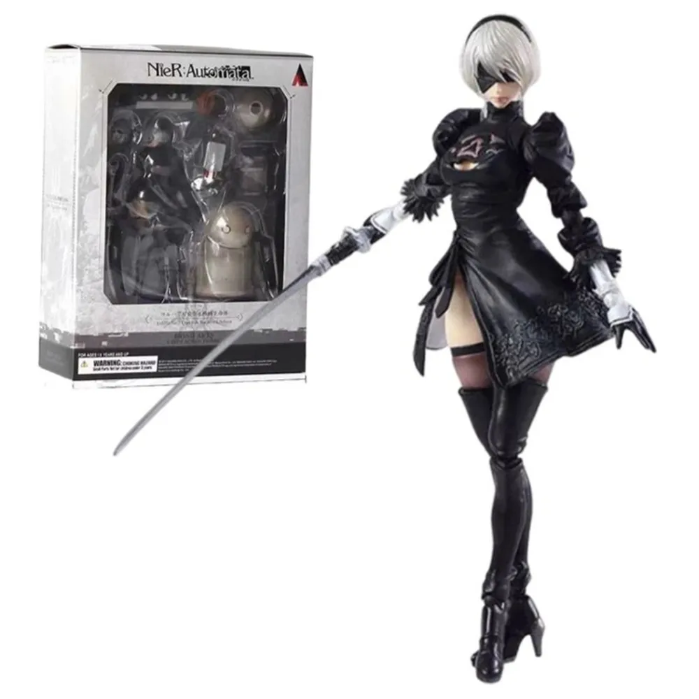 15CM NieR Automata Nier Automata 2B & Machine Lifeform PVC Action Figure Model Doll Toy Colletible Figurals