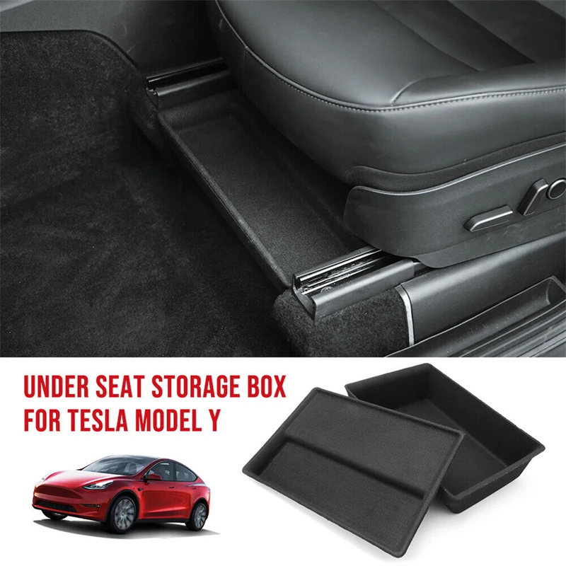 

For Tesla Model Y Car Accessories Storage Box Under Seat Storage Box Model Y 2021 2022 Car Interior Modification Accessories New