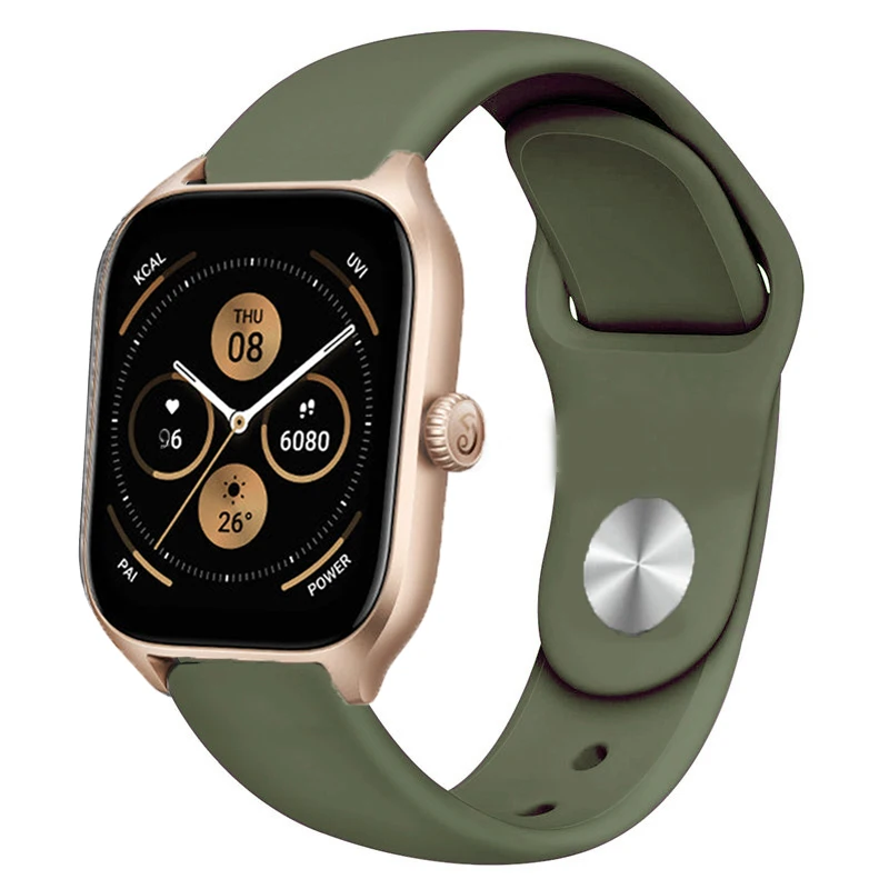 Ремешок 20/22 мм для Amazfit GTS 3/2/GTS2 Mini/GTR 47 мм/42 мм/GTR3/3Pro/GTR2/2e/stratos 2/3 Спортивный силиконовый браслет Amazfit bip ремешок