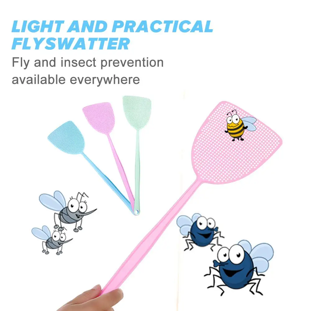 Plastic Fly Swatter Beat Insect Flies Pat Anti-mosquito Tool Pest Accessories Home Control Fly Shoot Repellent Mosquito Kit X5U3