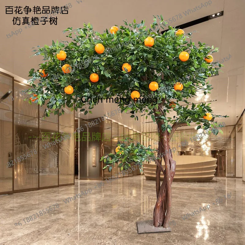 

Simulation lemon orange fruit tree orange tree custom large decorative indoor floor fake tree
