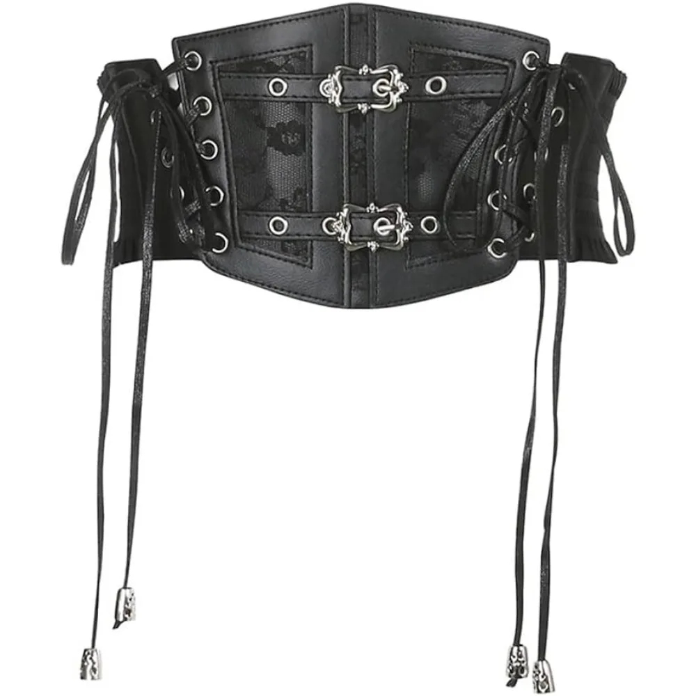Sup-Coente Goth pas gorsetowy dla kobiet Gothic Punk Alt Emo Fashion