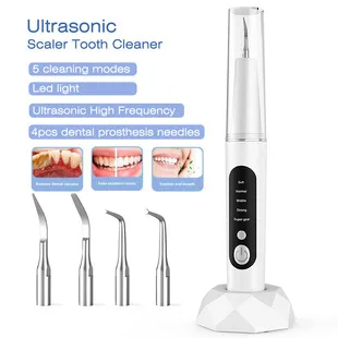 5-speed True Ultrasonic Tooth Cleanser Lighted Tooth Cleanser Electric Tooth Cleanser for Removing Dental Scales and Stones