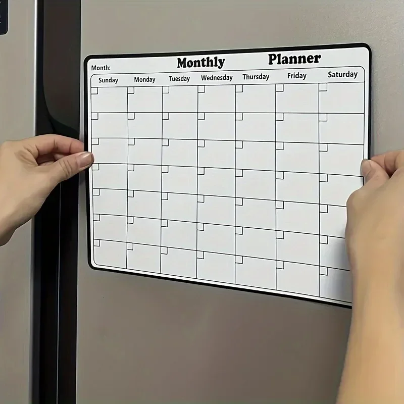 1pc Erasable Weekly Planner Wall Sticker - Daily Schedule & Study Organizer, Fit for Refrigerators