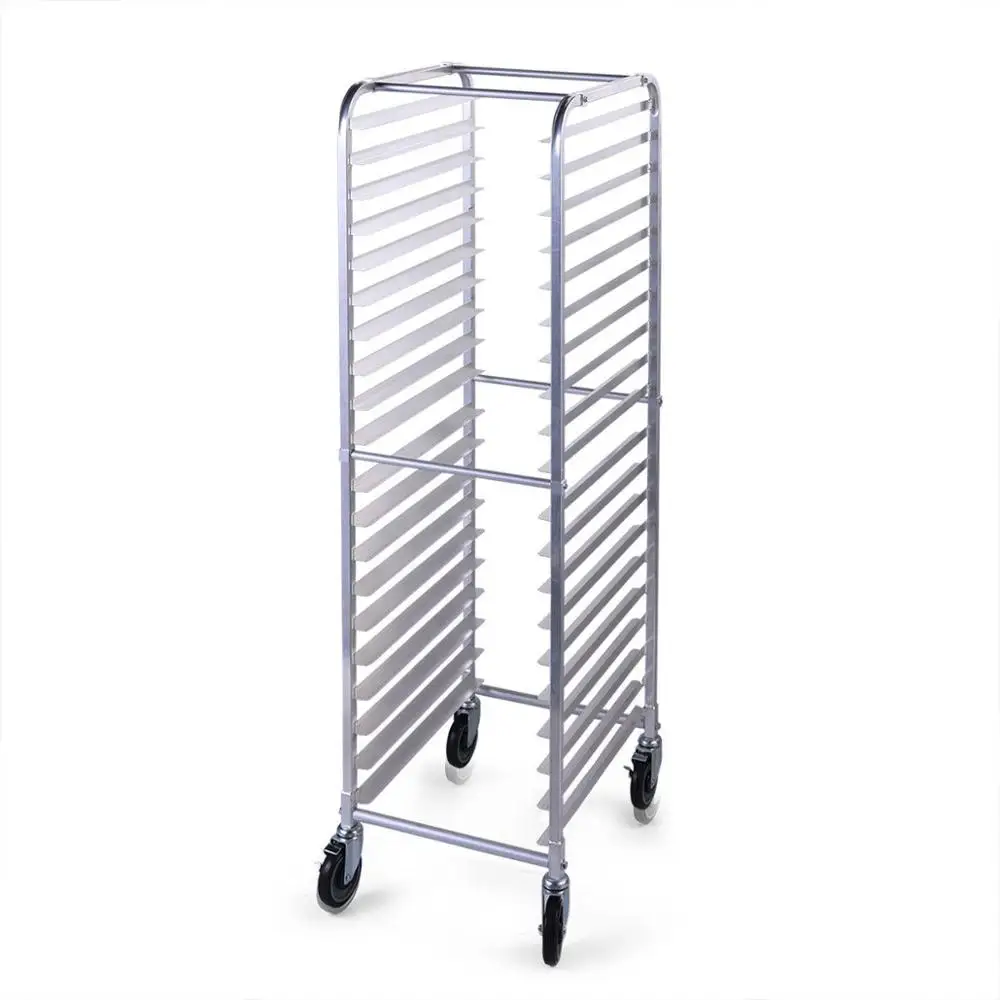 

Customized 201 304 316 Stainless Steel Bakery Oven Trolley Cooling Rack Trolley Hotel Restaurant 16 32 Baking Tray Pan Trolley