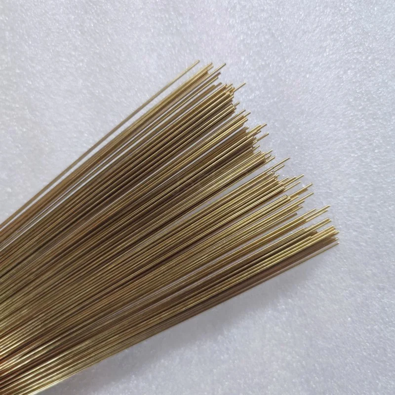 Diametro 1mm 1.5mm Tubo in ottone Asta tonda sottile Filo di rame Modello in argilla ultraleggera Supporto per scena Parti modello fai da te Lunghezza 200/250mm