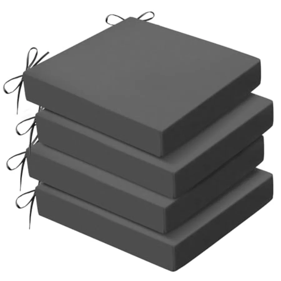 

Набор водонепроницаемых и устойчивых к выцветанию подушек для уличной мебели с завязками, квадратные подушки для обеденных стульев на открытом воздухе