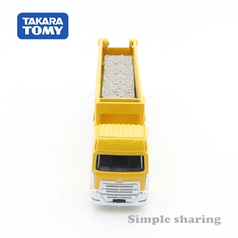 Takara Tomy Long Type Tomica No.147 UD Trucks Quon Trailer Dump Diecast Automotive Model Ornaments Cas Toys Gift Decorations