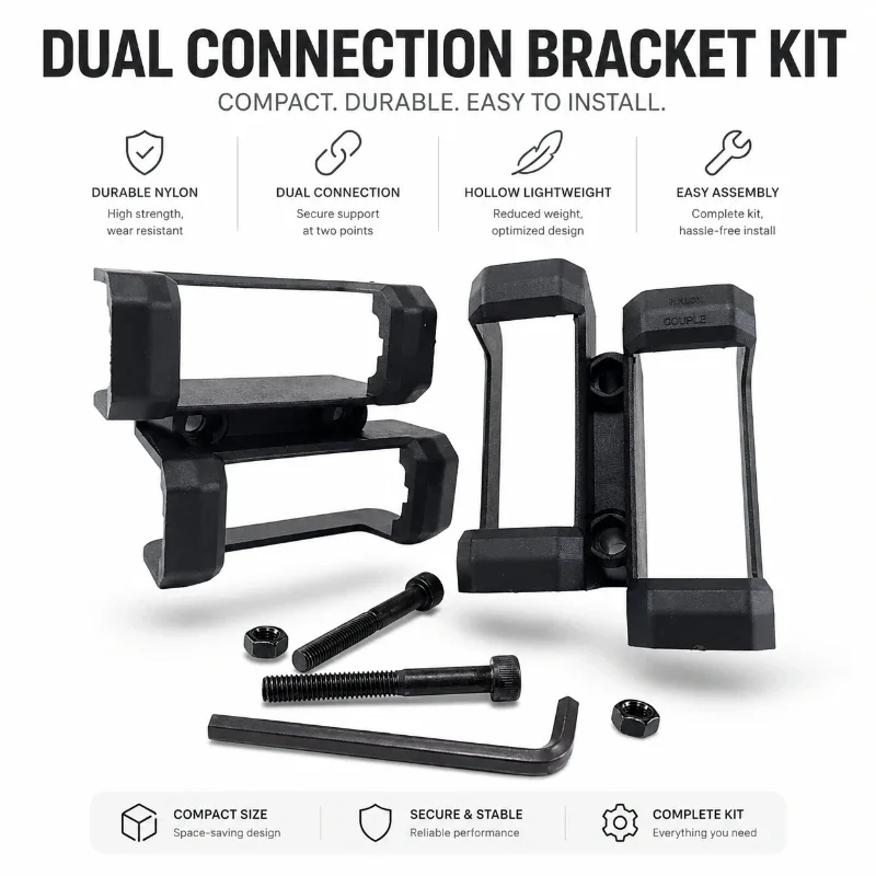 Sturdy Injection Molding Nylon Pair Link Stand Matte Black DIY Model Building Stable Fixing Components