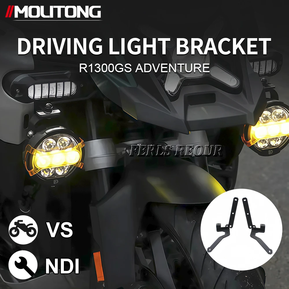 

R1300GS ADVENTURE Motorcycle Fog Lights Auxiliary Brackets For BMW R 1300GS R 1300 GS ADV 2024 - Driving Lamp Spotlight Bracket