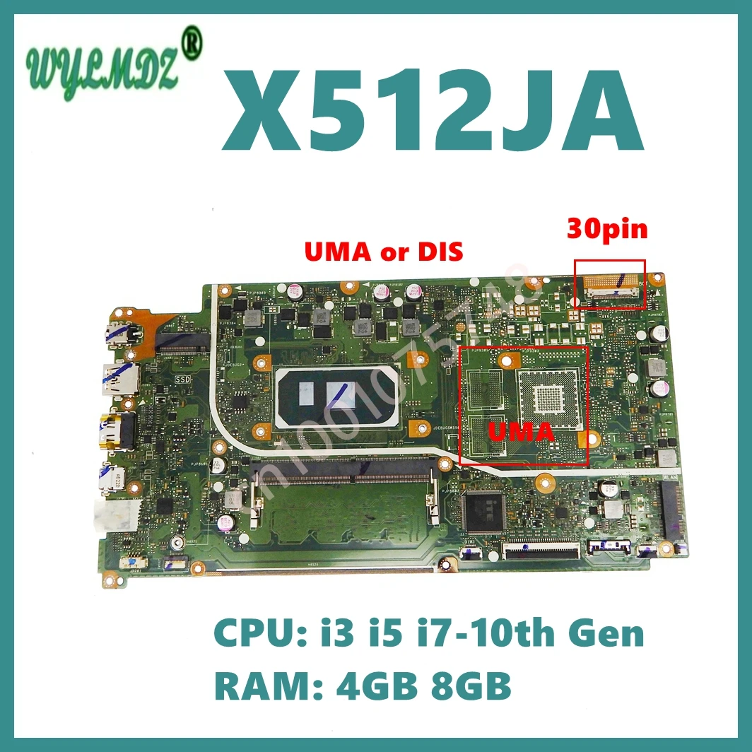 scheda-madre-x512ja-per-laptop-asus-x512j-x512jp-x512jf-s512j-a512j-k512j-f512j-v5000j-cpu-i3-i5-i7-di-10a-generazione-4gb-8gb