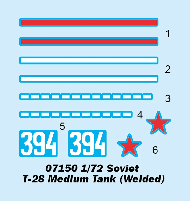 Trumpeter 07150 1/72 Scale Soviet T28 T-28 Medium Tank Welded Assembly Plastic Military Toy Handicraft Model Building Kit