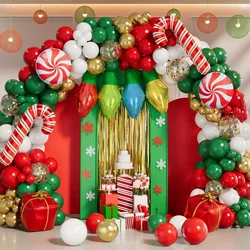 A 173pcs Christmas balloon garland arch set, suitable for weddings, birthdays, New Year, Christmas parties and other decorations