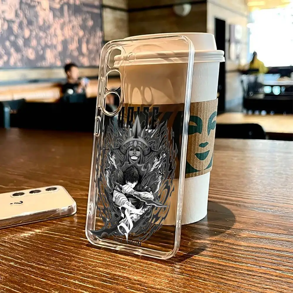 

S-Solos Leveling-s Phone Case For SamsungS25,24,21,22,23,30,Ultra,20,Plus,Fe,Lite,Note,10,9,5G Transparent Cover