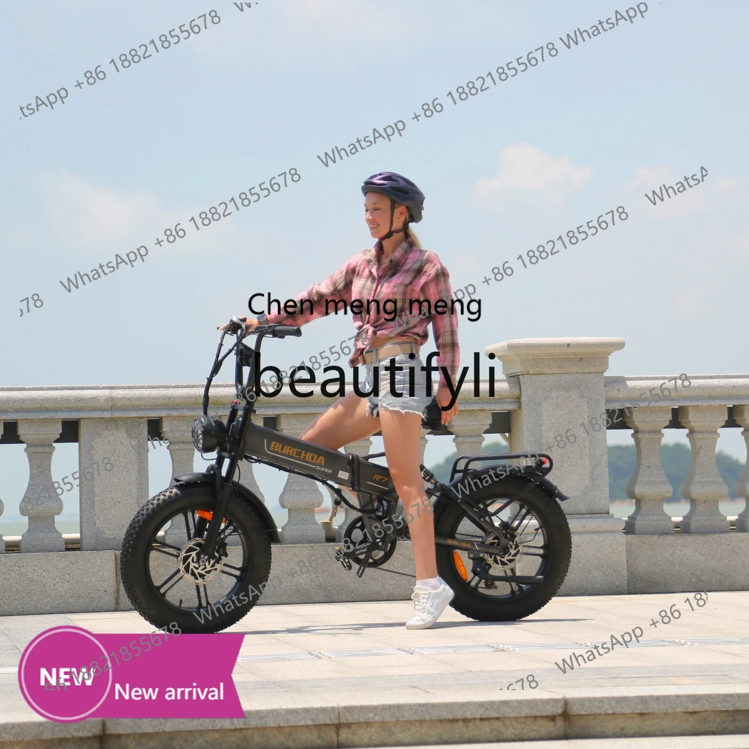 

x Dual Drive Folding Bicycle Lithium Battery Variable Speed Long Endurance Snowmobile Electric Mountain Bikex