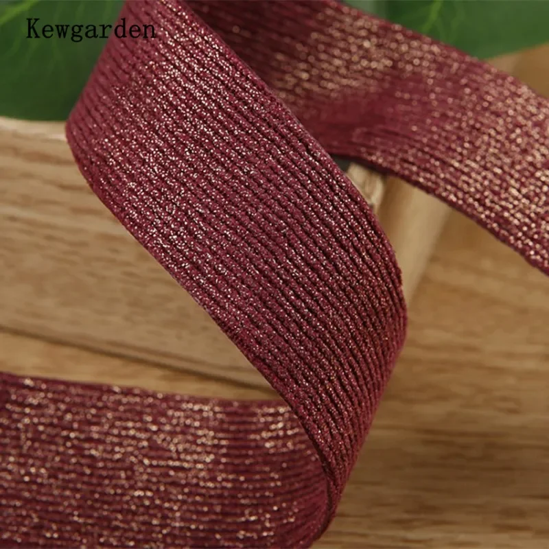 Kewgarden Bright Silk Corduroy Fabric Cloth Ribbon 1.5\