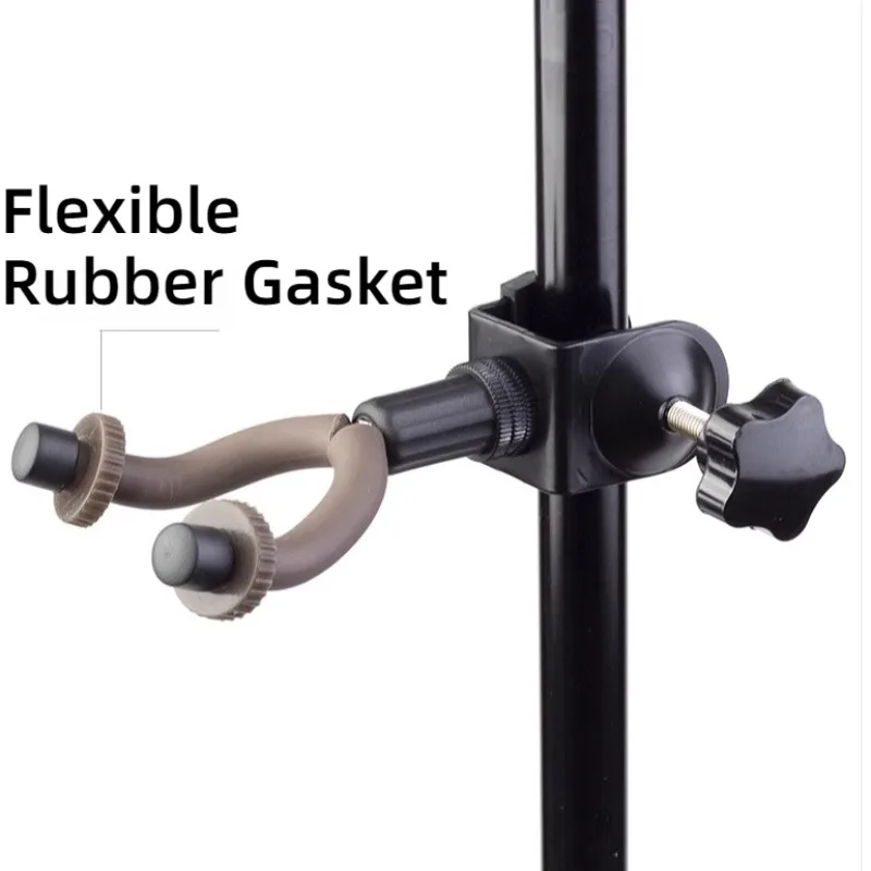 Metal Rubber Violin Hanger Stable Durable Thickened Adjustable Rotatable Wall-mounted Guitar Hanger Musical Instrument Accessory