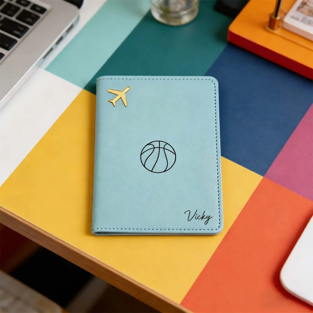 

1pc Personalized Name Passport Cover Grandparent Gift Soft Leather Passport Wallet Travel Companion