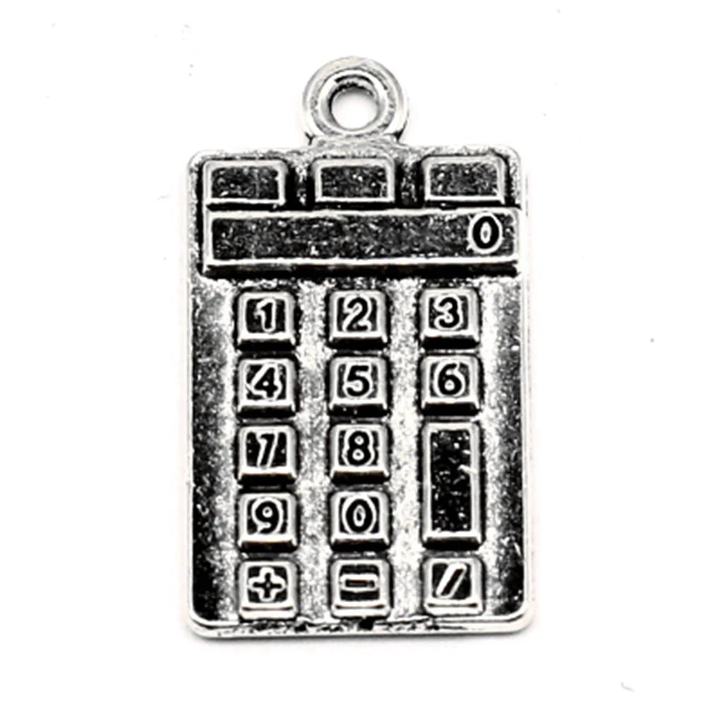 5pcs 13x23mm Calculators Charms Jewelri Pendant Girls Craft Body Jewelry Antique Silver Color