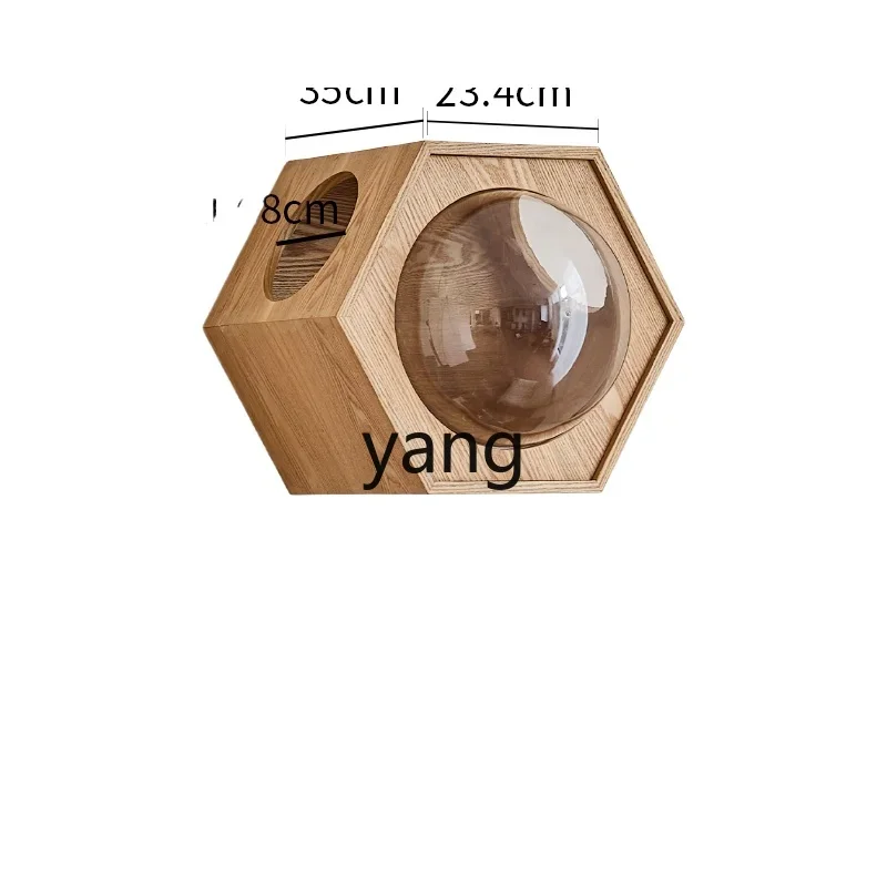 

YJQ wall type solid wood cat wall ash space capsule cat climbing frame household against the wall