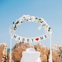 5M Just Married Wedding Banner Bunting Marry Me Photo Booth Prop Wedding Banner Party Wedding Decorations Make a Proposal Banner