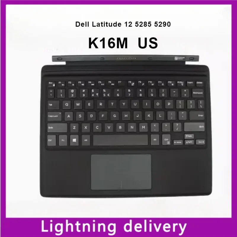 

For Dell Latitude 12 5285 5290 2 in 1 Travel Keyboard K16M K16M001 0Y0GJ US English 90%New