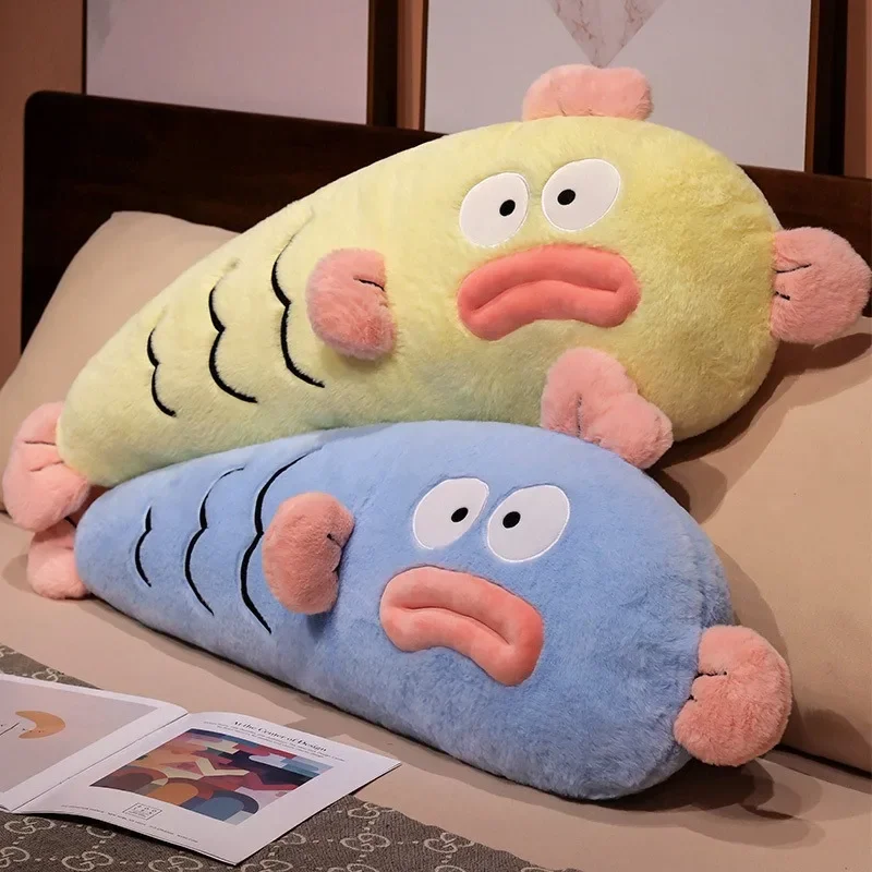 Sanrio-almohada Hangyodon de dopamina, accesorios de personajes de dibujos animados de Anime, muñeca calmante, almohada para el hogar, muñeco de peluche para niños, regalo Kawaii