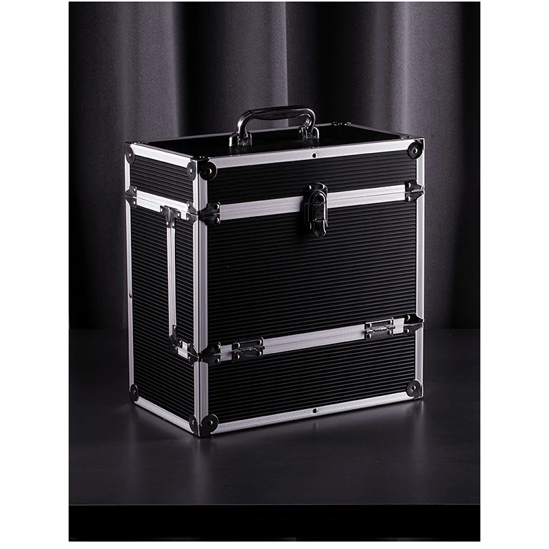 Record storage box Vinyl storage box Collection box CD album box Video disc moisture-proof storage box Technician makeup case