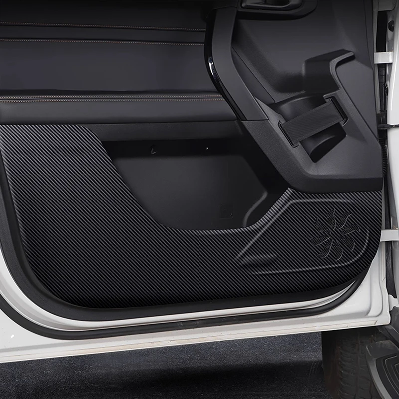 

For GWM HAVAL H7 2024 2025 2026 Car Door Anti Kick Pad Carbon Fiber Leather Texture Anti Dirt Protective Sticker Auto Accessory