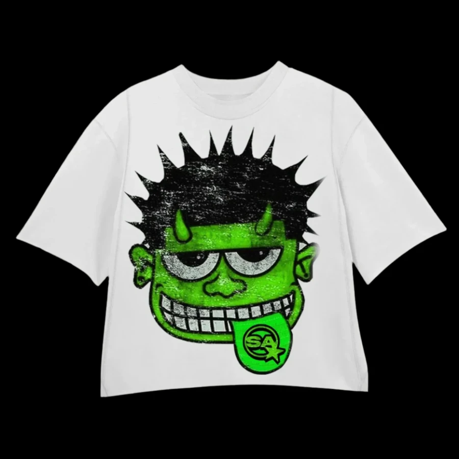 Trippy Beast T-shirt 2026 Summer New Women's Vintage Breathable Tee Streetwear Oversized Loose Casual