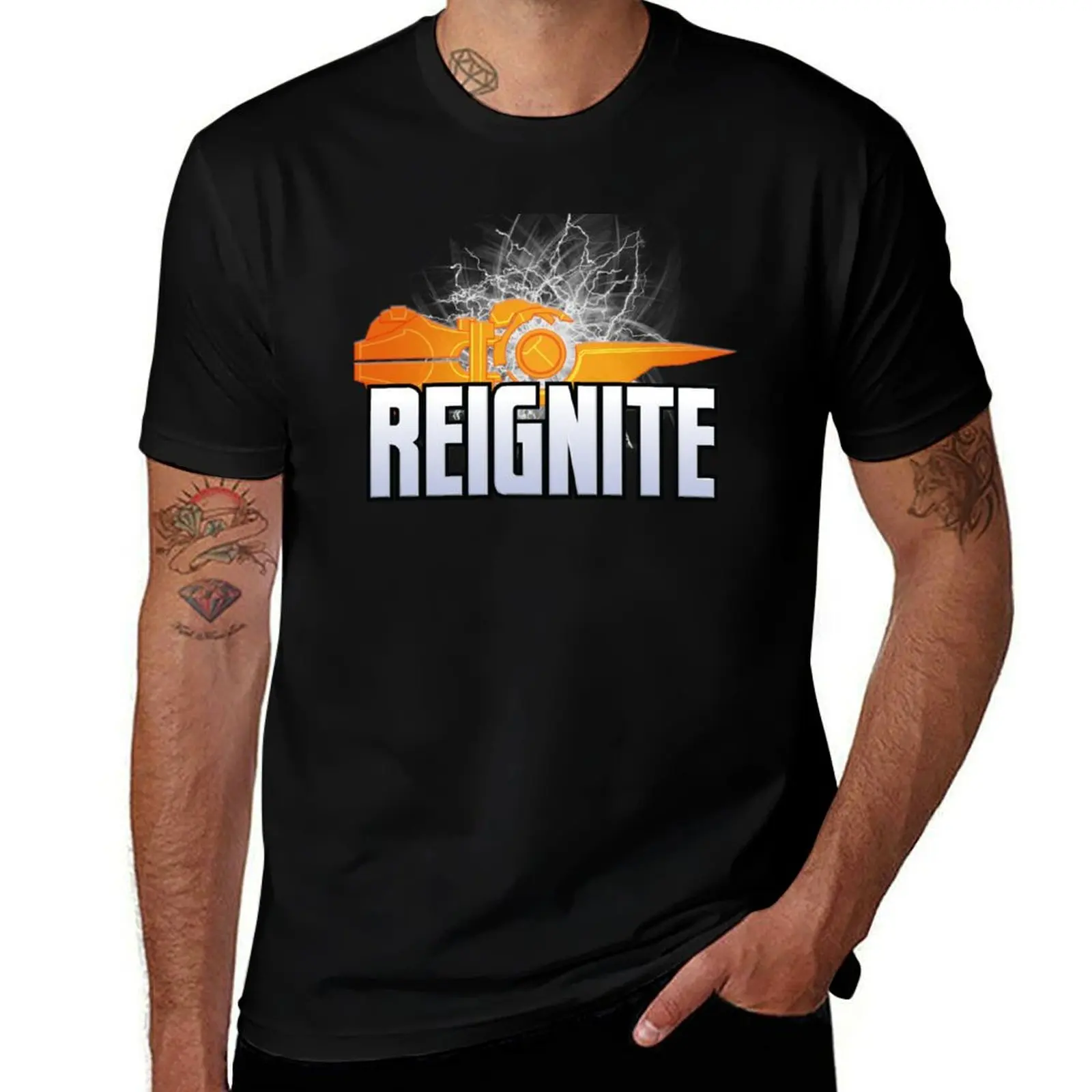 

Reignite Logo T-Shirt man t shirt cotton high quality t shirts for man cotton soft man graphic t shirt T-shirt
